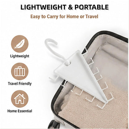 V‑Shape Double Sided Clothes Hanger for Closet Organization, 360 Degree Swivel Space‑Saving Clothing Hanger, Multi‑Tier Vertical Storage Hanger Rack with 12 Hooks for Shirts, Coats and Trousers