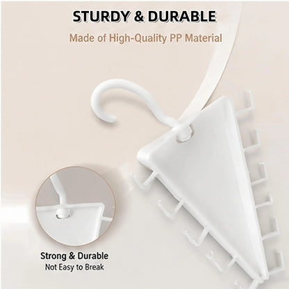 V‑Shape Double Sided Clothes Hanger for Closet Organization, 360 Degree Swivel Space‑Saving Clothing Hanger, Multi‑Tier Vertical Storage Hanger Rack with 12 Hooks for Shirts, Coats and Trousers