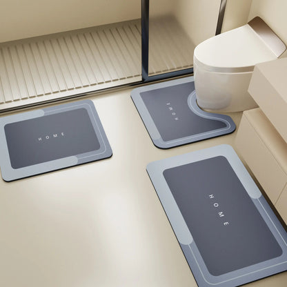 3‑Piece Bathroom Toilet Mat Set, Fast‑Drying Absorbent Floor Rug, Rubber Non‑Slip Backing, Multi‑Purpose Bath Mat for Bathroom, Vanity Sink, Toilet Area, Kitchen, Living Room, Bathtub Side & Laundry Room, Home Bathroom Decor