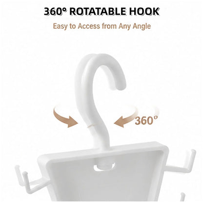 V‑Shape Double Sided Clothes Hanger for Closet Organization, 360 Degree Swivel Space‑Saving Clothing Hanger, Multi‑Tier Vertical Storage Hanger Rack with 12 Hooks for Shirts, Coats and Trousers